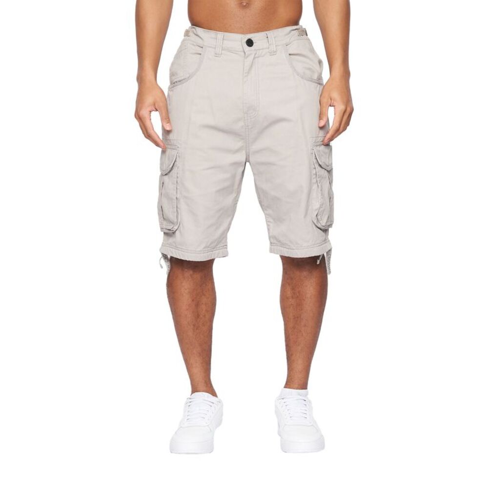 Crosshatch Mens Jamstar Cargo Shorts / Light Grey